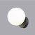 Juke White Orb Black Wall Sconce-1