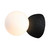 Rock Black with White Glass Wall Light