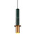Long Tube Green Marble with Gold Lamp Holder Pendant Light