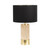 Compostela Travertine Table Lamp - Black Shade