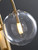 Lacros Brass Curved Arm Clear Glass Wall Light-4