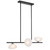 Zaria Black Frosted Glass 3 Light Horizontal Pendant-2