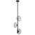 Zaria Black Smoked Glass 3 Light Vertical Pendant Light-2