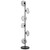 Zaria Matt Black Smoked Glass Floor Lamp-1