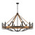 Isthmus 12 Light Ash Wood Farmhouse Pendant-2