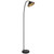 Lanzhou Black Brass Cone Shade Floor Lamp