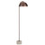 Ortega White Terrazzo Bronze Dome Floor Lamp