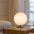 Fragile Sphere Patterned White Swirl Table Lamp-1