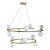 Vipava Gold Opal Glass Two-Tiered Chandelier
