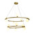 Vipava Gold Opal Glass Two-Tiered Chandelier-1