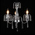 New Orleans 3 Light Chrome Crystal Chandelier