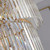 Shimmering Clear Crystals Cascading Gold Chandelier