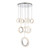 Candra 10 Light Chrome LED Ring Cluster Pendant