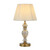 Calabar Gold Pleated Cream Shade Table Lamp