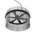 Quincy Smoke Glass Black Drum Pendant Light-2