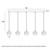 Sparks Gold Quintuple Lights Bar Pendant-5
