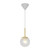 Chisell Swirled Glass Brass Pendant Light-8