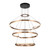 Ocala Coffee Gold Trio Rings LED Pendant Light