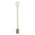 Gina Opal Glass Beige Travertine Floor Lamp