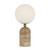 Gina Opal Glass Beige Travertine Table Lamp