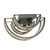 Frontera Black Fluted Glass Tiered Wall Light-4