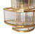 Frontera Brass Fluted Glass Tiered Wall Light-4