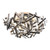 Caspian Chrome Smoke Crystal Ceiling Light