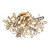 Caspian Gold Clear Crystal Ceiling Light