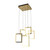 Dahli Gold Square LED Cluster Pentalight Pendant