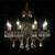 Lembranzas 8 Light Black Asfour Crystal Candle Chandelier