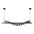 Manhattan 12 Orb Lights Black Bar Pendant-1