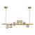 Manhattan 7 Orb Lights Gold Bar Pendant