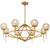 Roman 8 Light Gold Chandelier