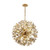 Caspian Gold Clear Crystal Ball Chandelier