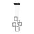 Dahli Black Square LED Cluster Pentalight Pendant