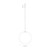 Orb Max Mouth Blown Glass Ball White Pendant-6