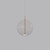 Orb Air Old Brass Clear Glass Ball LED Pendant-9
