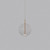 Orb Air Old Brass Clear Glass Ball LED Pendant-10