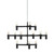 Modular 12 Light Candle Contemporary Chandelier - Black