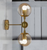 Twin Light Gold Clear Glass Wall Sconce-1