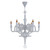 Vintage Curved Arm Candle Chandelier - White