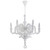 Vintage Curved Arm Candle Chandelier - White-3