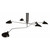 Six Arm Matt Black Nordic Plafond Lamp-2