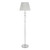 Cadiz Metallic Chrome White Shade Classic Floor Lamp