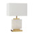 Dana Antique Gold White Marble Ivory Table Lamp