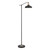 Kylan Adjustable Matt Black Wide Shade Floor Lamp-1