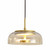 Open Amber Glass Gold LED Pendant Light