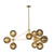 Geometric Diamond Gold Smoke Glass 10 Bulb Chandelier