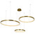 Cirque Gold Multi Light LED Rings Pendant Light-7