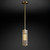 Taj Brass Cylindrical Glass Modern Pendant Light-3